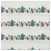 Tissu Décor de Noël Snowman (Échantillon)