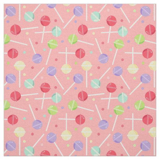 Tissu Decora Kei Pastel Candy Lollipops Motif (Échantillon)
