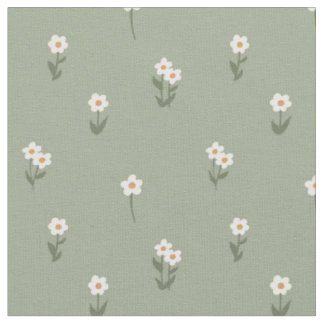 Tissu Décoratif Boho Ditsy Floral Cottagecore Vert
