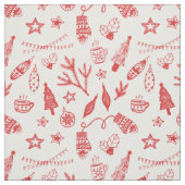 Tissu Décorations de Noël à la main (Échantillon)