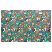 Tissu décorations de Noël côtières sarcelle (Fat Quarter)