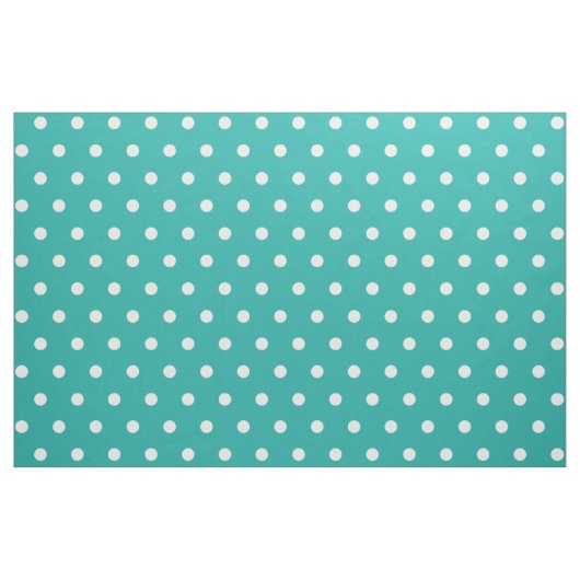 Tissu Découpage blanc Pois turquoise (Yard)