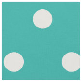 Tissu Découpage blanc Pois turquoise (Fermer)