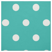 Tissu Découpage blanc Pois turquoise (Échantillon)