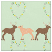 Tissu Deer Couple et Daisy Heart (Fermer)