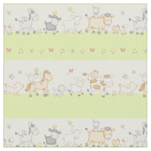 Tissu Défilé d'animal de ferme