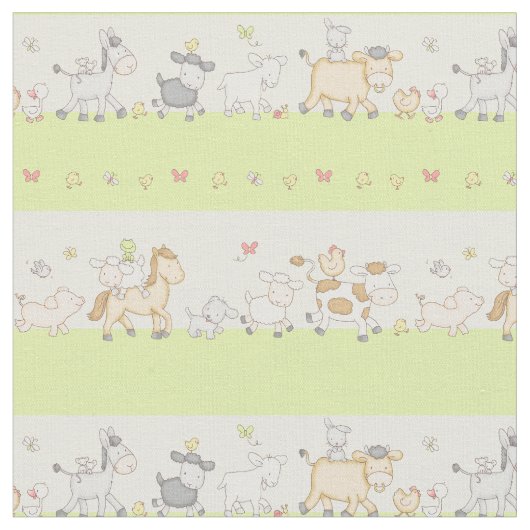 Tissu Défilé d'animal de ferme (Fermer)