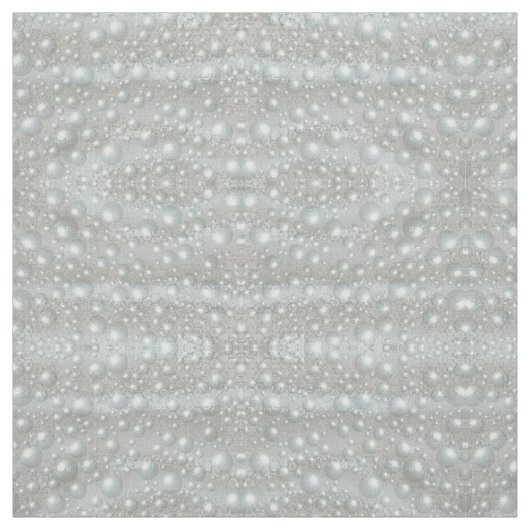 Tissu déformé par blanc bleu d'argent de perles de (Échantillon)