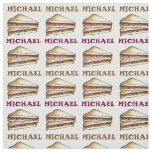 Tissu Déjeuner sandwich au beurre d'arachide PBJ personn