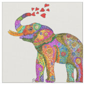 Tissu d'éléphant mignon et coloré (Fermer)