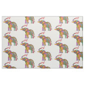 Tissu d'éléphant mignon et coloré (Fat Quarter)