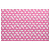 Tissu d'éléphant rose et blanc (Yard)