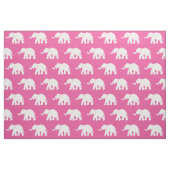 Tissu d'éléphant rose et blanc (Fat Quarter)