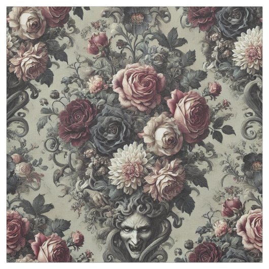 Tissu Dellamorte Dellamore - Carreau de déclaration goth (Échantillon)