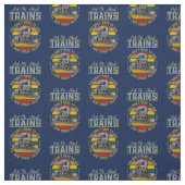 Tissu Demandez-moi à propos des trains - Je commencerai  (Échantillon)