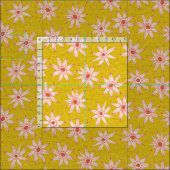 Tissu demi-orange jaune (Carreau)