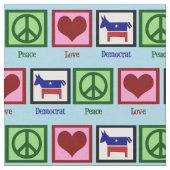 Tissu Démocrate Peace Love (Fermer)