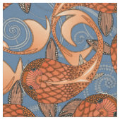 Tissu denim de poisson paisley (Fermer)