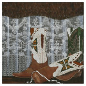 Tissu Dentelles et bottes (Fermer)