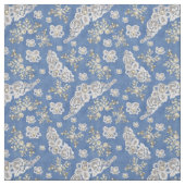 Tissu Dentelles et perles texturées Denim (Échantillon)