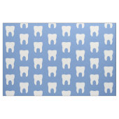 Tissu Dents blanches sur un arrière - plan bleu (Fat Quarter)