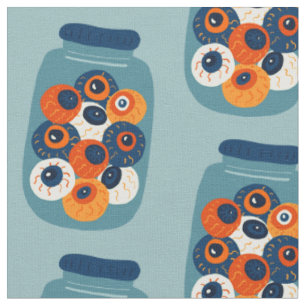Tissu déplaisant bleu halloween yeux de sorcière eyeball