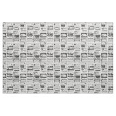 Tissu déplaisant journal halloween blanc antique (Fat Quarter)