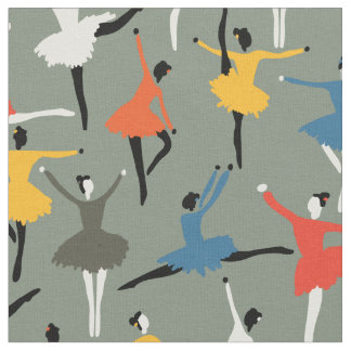 Tissu Des ballerines de diversité dans des tenues coloré