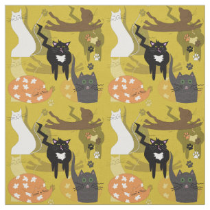 Tissu Des chats si différents.