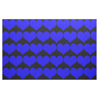 Tissu des coeurs bleus