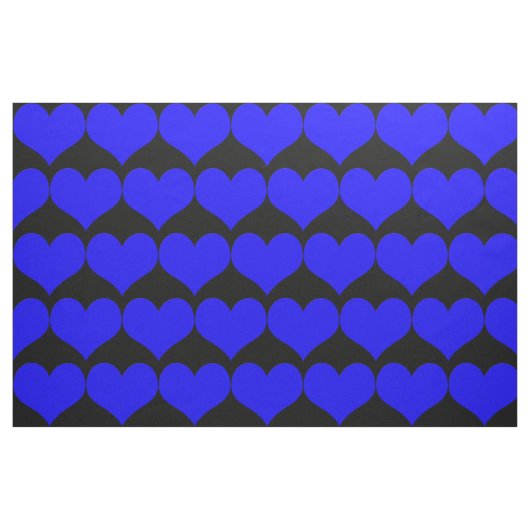 Tissu des coeurs bleus (Fat Quarter)
