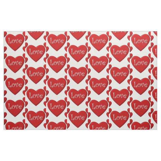 Tissu des Coeurs rouges (Fat Quarter)