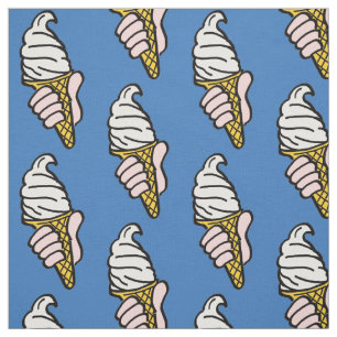 Tissu Des cônes de crème glacée sur un Arrière - pla