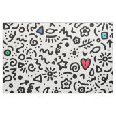 Tissu Des Doodles ! Pops of Color ! (Fat Quarter)