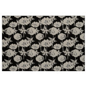 Tissu Des fleurs blanches sur du noir. (Fat Quarter)