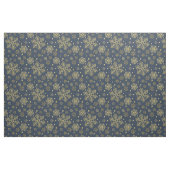 Tissu Des flocons dorés sur la marine (Yard)