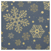 Tissu Des flocons dorés sur la marine (Échantillon)