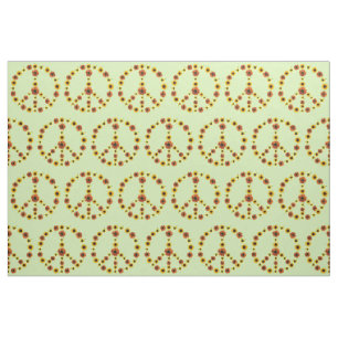 Tissu des panneaux de paix des tournesols