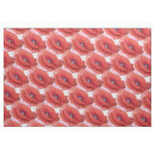Tissu des pavots rouges. (Fat Quarter)