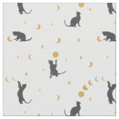 Tissu des phases de lune de chat noir (fermé)