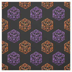 Tissu Dés RPG   Gamme de table d'Halloween violet orange