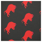 Tissu des taureaux rouges, noir (Échantillon)