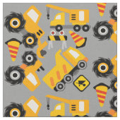 Tissu des véhicules de construction jaune (Fermer)