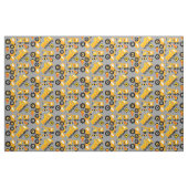 Tissu des véhicules de construction jaune (Fat Quarter)