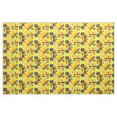 Tissu des véhicules de construction jaune (Fat Quarter)