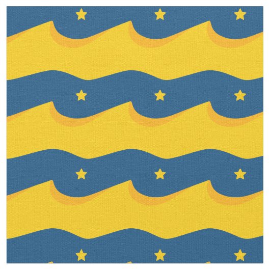 Tissu Desert in the night - a blue and yellow pattern (Fermer)