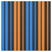 Tissu Design à rayures verticales bleu orange bleu   (Échantillon)