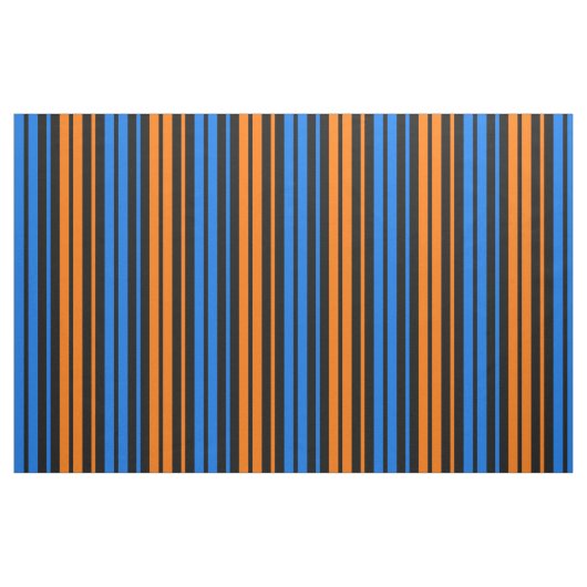 Tissu Design à rayures verticales bleu orange bleu   (Fat Quarter)