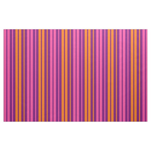 Tissu Design à rayures verticales rose orange violet (Fat Quarter)