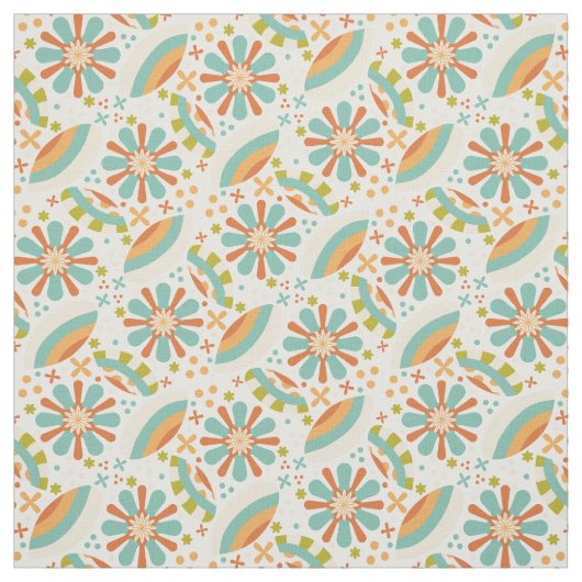 Tissu Design abstrait coloré avec fleurs (Échantillon)